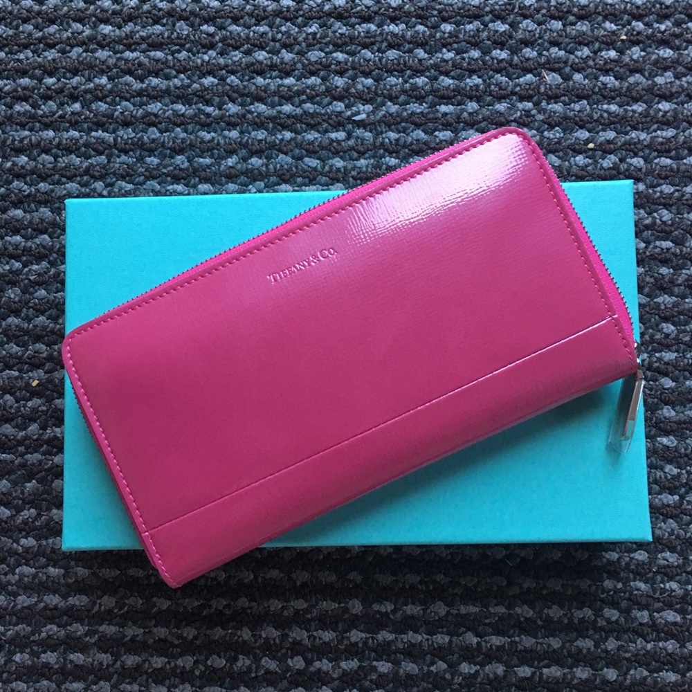 Tiffany & Co Continental Pink Leather Wallet